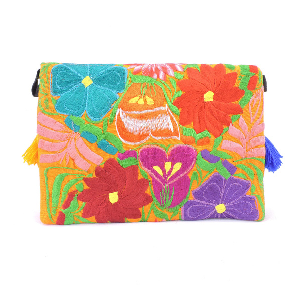 Handmade Boho Crossbody Purse Tassel Embroidered - Picture 2 of 3